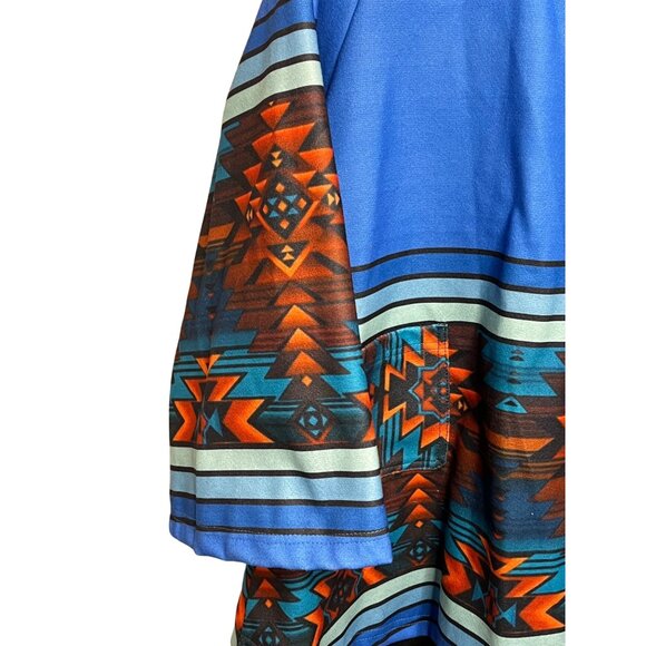 Women’s Yellowstone Jacket Poncho 3XL Pockets Hood Aztec Bell Sleeves - Picture 2 of 12